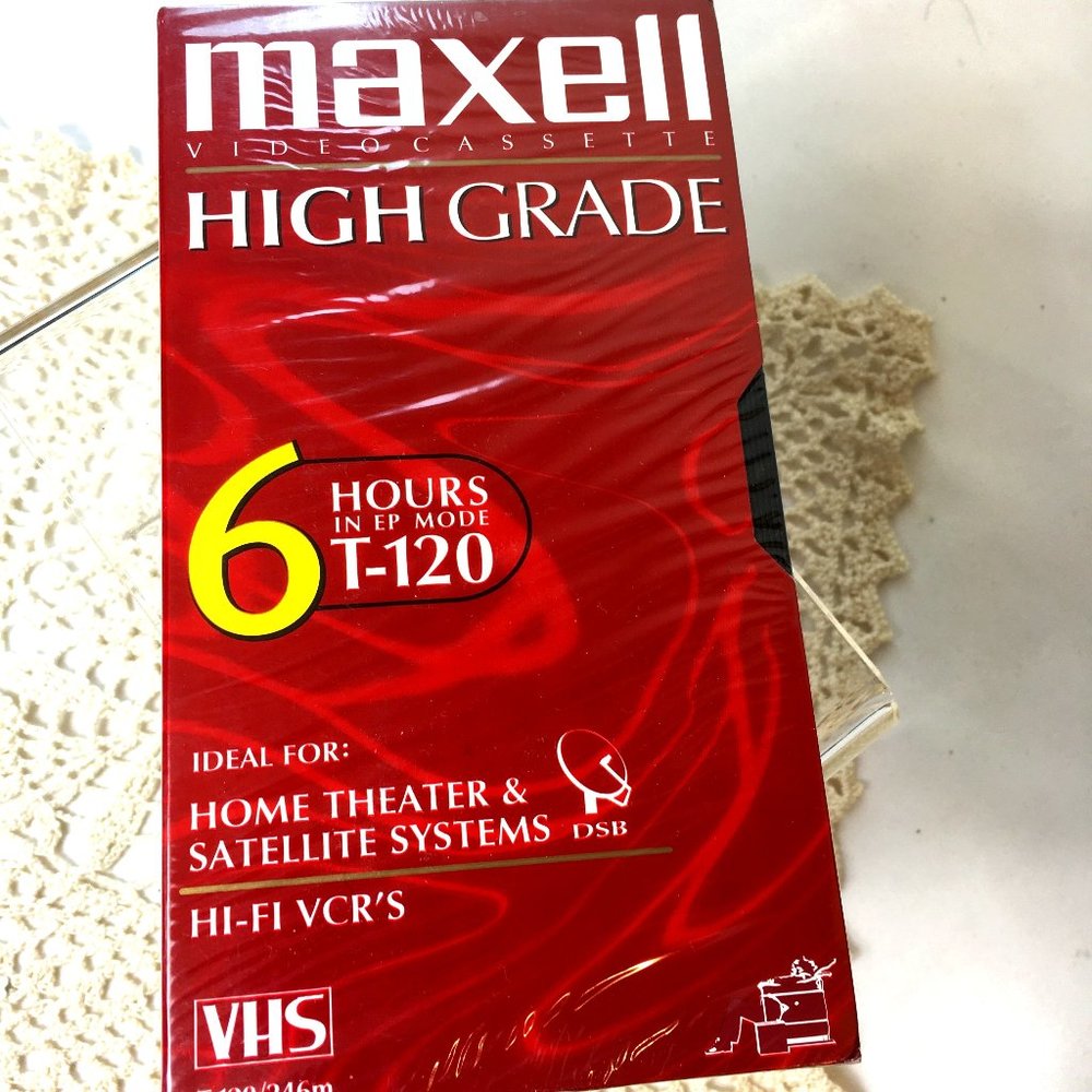 NWT Blank Media VHS Maxell T-120 High Grade
